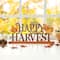 Glitzhome® 18" Wood & Metal Happy Harvest Table Décor